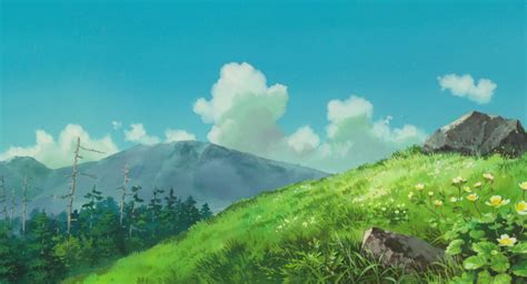 A while back I posted high-resolution hand-painted scenes from Hayao Miyazaki's… Landscape ...