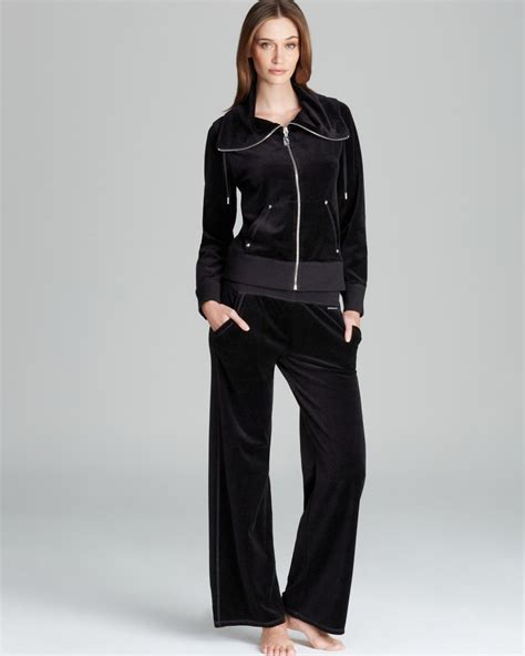 Lyst - MICHAEL Michael Kors Zip Front Velour Jacket in Black