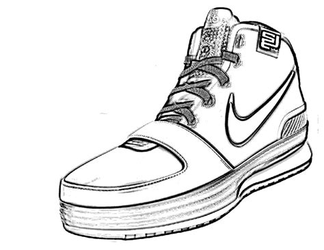 Nike Shoes Coloring Pages Printable - Printable Templates