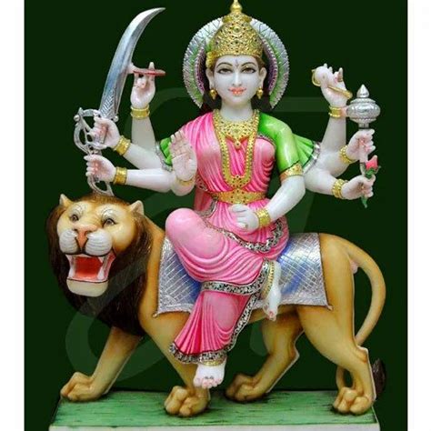 Painted Hindu Goddess Durga Marble Statues, for Worship at Rs 75000 in Jaipur