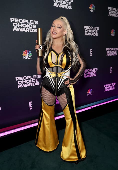 Christina Aguilera rocks 'Dirrty' chaps at People's Choice Awards