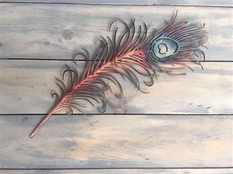 Peacock feather Metal Wall Art Home Decor | Etsy