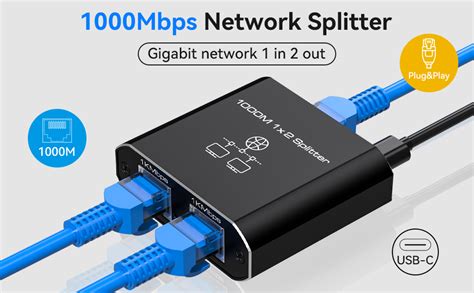 Amazon.com: ATLAHET Ethernet Splitter 1 in 2 Out High-Speed 1000Mbps Network Splitter [2 Devices ...