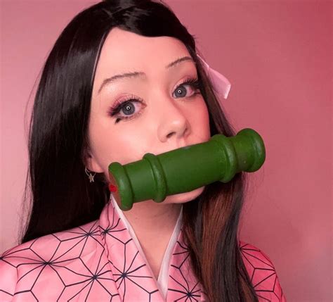 Nezuko's bamboo muzzle cosplay tutorial