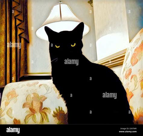 Halloween Black Cat Stock Photo - Alamy