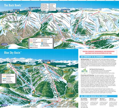 Full size piste map for Vail