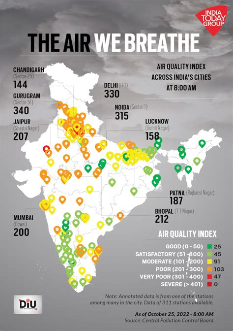 AQI in several Indian cities remain 'poor' on Diwali morning | Details - India Today