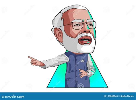 Cartoon Illustration of Narendra Modi Editorial Image - Illustration of ...