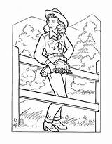 Cowgirl Coloring Pages Free Printable PDF sketch template