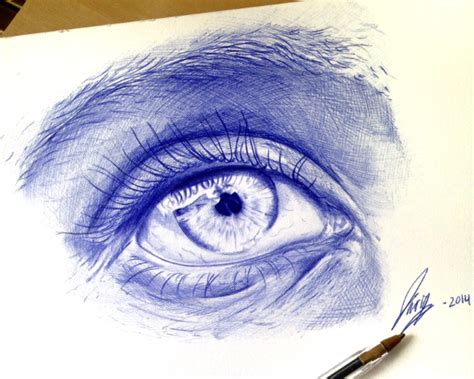 Blue ballpoint pen sketch by Godofpen on DeviantArt