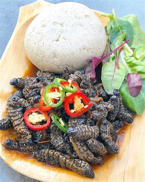 Sorghum Sadza & Mopani Worms. . . . #Africanfood #highnutritiousdinners ...