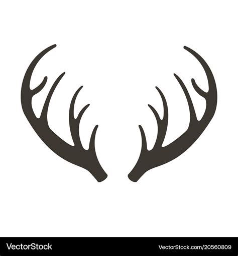 Deer horns antlers Royalty Free Vector Image - VectorStock