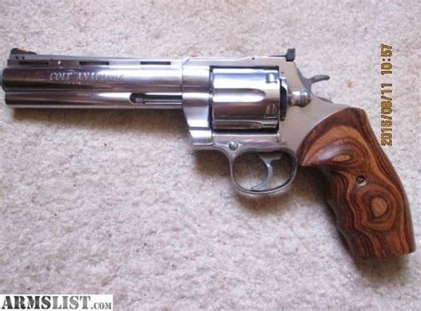 ARMSLIST - For Sale: Colt ANACONDA-6 in. 44mag case and wood grips