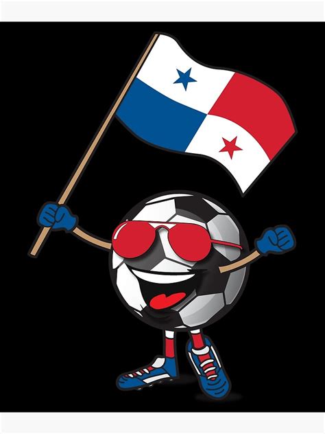 "Panama Football Team Soccer Ball With National Flag Fan Shirt" Canvas ...