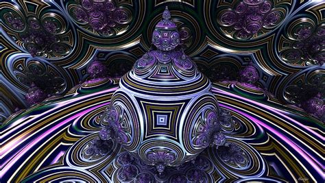 3D, Fractal, Design, Purple, Shapes, Artistic, Sphere, Cgi, HD wallpaper | Peakpx