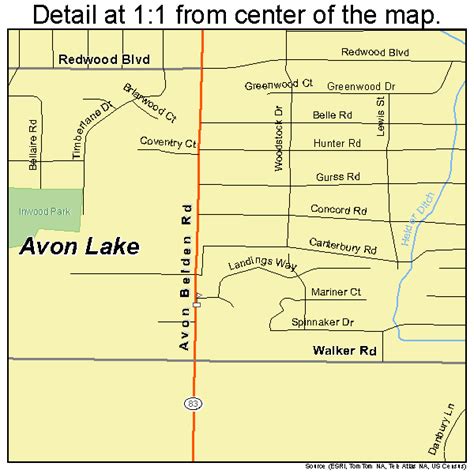 Avon Lake Ohio Street Map 3903464