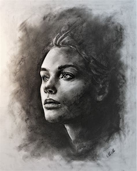 Charcoal Portrait Charcoal sketch from Photo Fine Art Custom Portrait Personalized portrait Art ...