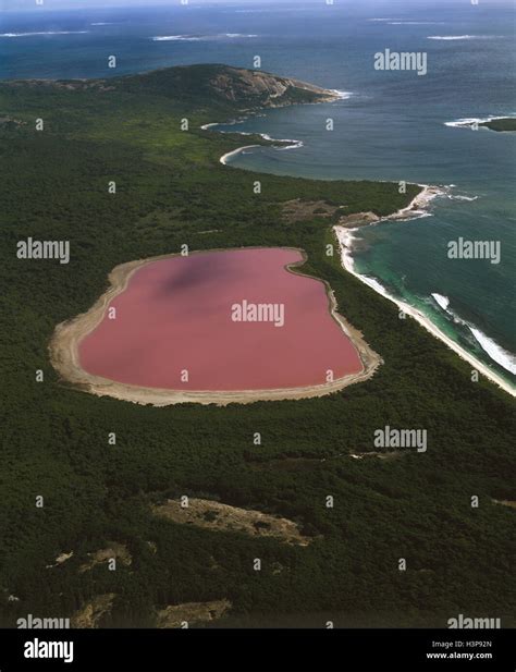 Lake Hillier, aerial Stock Photo - Alamy