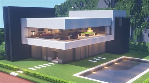 Minecraft Modern House Jintube - Pixel Art Grid Gallery