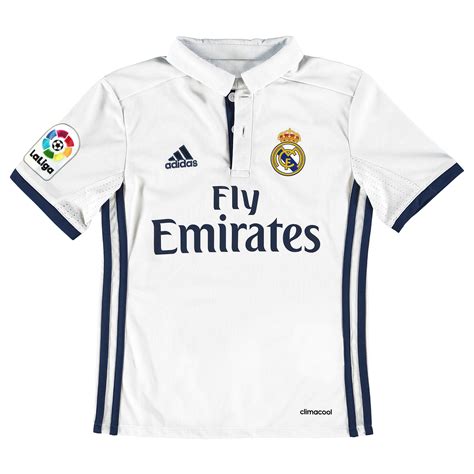 Youth adidas White Real Madrid 2016/17 Home Replica Jersey