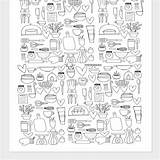 Baking Coloring Pages For Kids sketch template