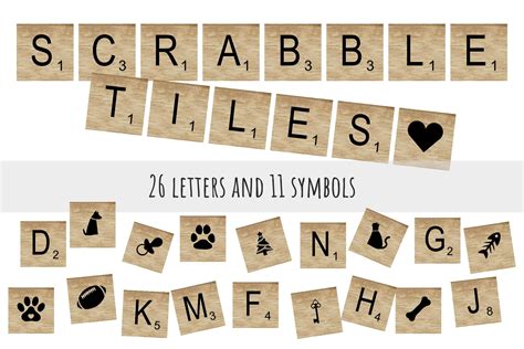 Wood Scrabble Alphabet Clipart, Scrabble Letters PNG By Art and Funny | TheHungryJPEG