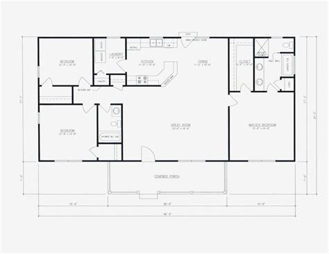 3 Bedroom 2 Bath House Plan Floor Plan. Great Layout 1500 Sq Ft. the ...