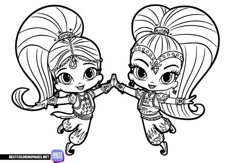 Shimmer and Shine coloring pages - Bestcoloringpages.net