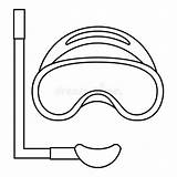Scuba Mask Drawing Sketch Coloring Page sketch template