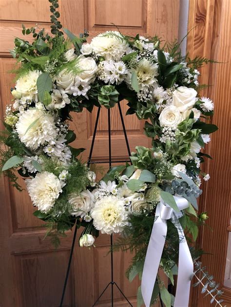 Pin by Twigs & Vines Floral on Sympathy | Wreaths for funerals, Funeral flowers, Funeral flower ...