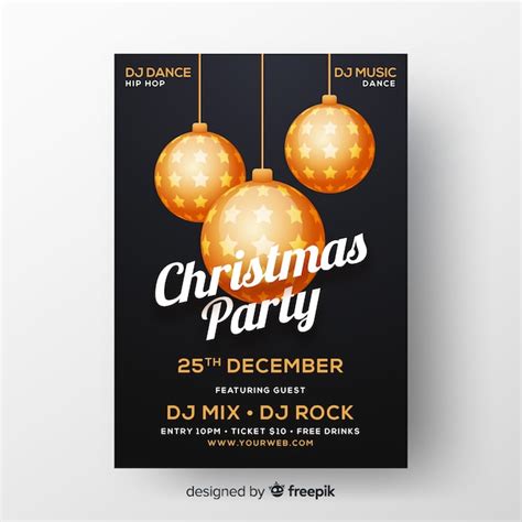 Free Vector | Christmas party banner