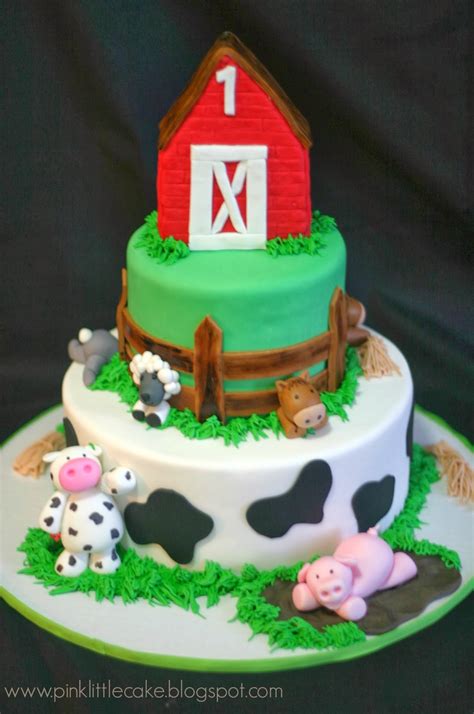 Pink Little Cake: Farm theme cake