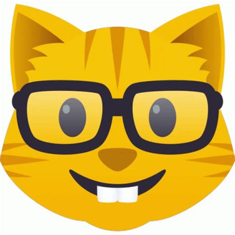 Nerdy Cat Joypixels Sticker – Nerdy Cat Cat Joypixels – discover and ...