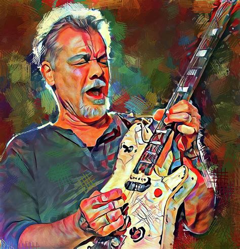 Eddie Van Halen Tribute Portrait 3 Digital Art by Yury Malkov