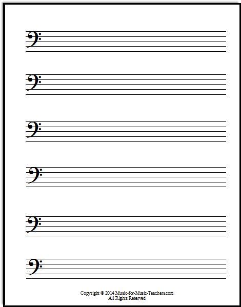 Staff Paper PDFs - Download Free Staff Paper | Music theory worksheets ...