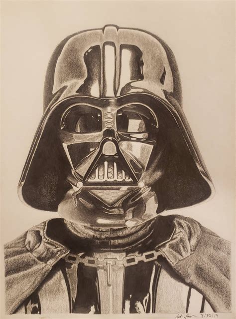 Took a stab at drawing one of my favorite characters, Darth Vader ...