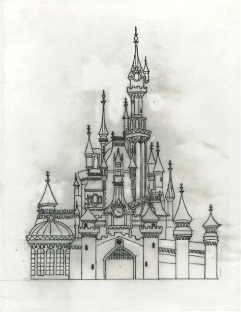 Sleeping Beauty Castle Drawing at PaintingValley.com | Explore ...