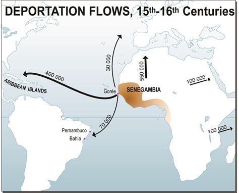 Transatlantic Slave Trade Routes Map