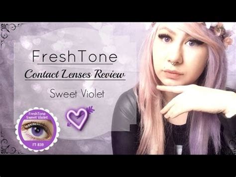 (REVIEW) FreshTone: Sweet Violet [Super Naturals] Purple Contact lenses ♥ - YouTube