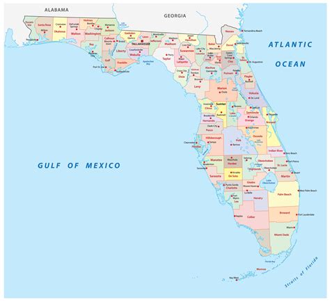 County Map Of Fla - Texas Map With Cities And Counties