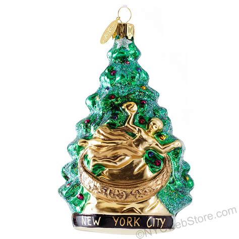 Rockefeller Center Tree Glass Ornament