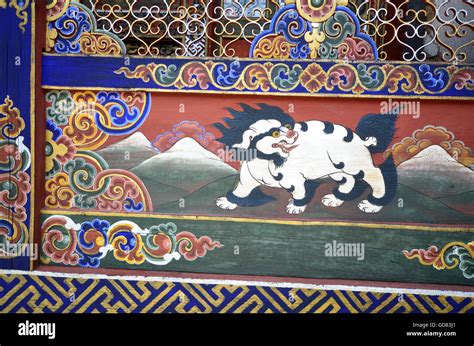 Traditional Bhutanese Wall Painting Stock Photo - Alamy