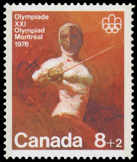 Fencing - Canada Postage Stamp | 1976 Olympic Games, Combat Sports