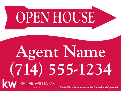 Keller Williams Realty : Keller Williams open house signs Layout 3