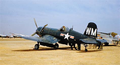 Asisbiz Vought F4U 5 Corsair MAG 33 White WM color photo Korea 01