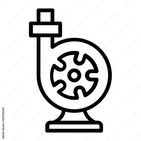 centrifugal impeller pump Concept Vector Icon Design, fluid and gravity direct lift Pump Symbol ...