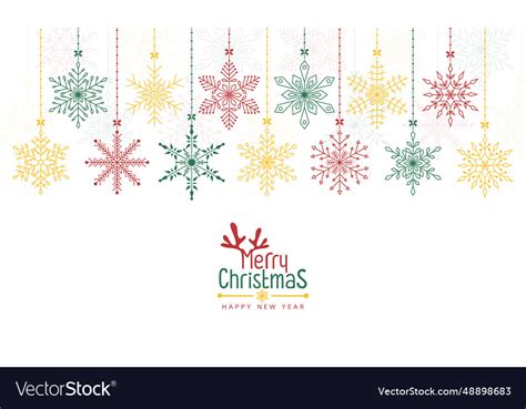 Christmas background with snowflakes banner Vector Image