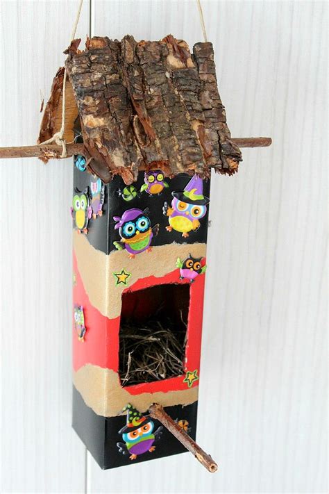 DIY Milk Carton Birdhouse | DIYIdeaCenter.com