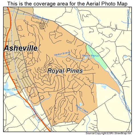 Aerial Photography Map of Royal Pines, NC North Carolina