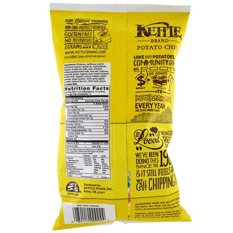 Kettle Foods, Potato Chips, New York Cheddar, 5 oz (142 g) - iHerb